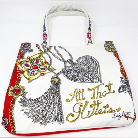 Brighton All That Glitters Canvas Tote In Multicolor - Picture 10 of 16